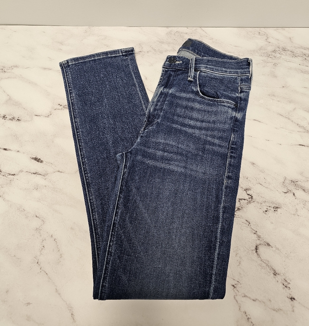 MOTHER The Mid‎ Rise Dazzler Ankle Straight Leg Blue Jeans 25 Preowned - Picture 3 of 11